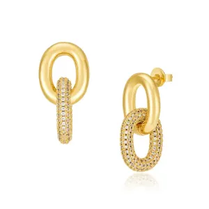 Pave Zoe Link Earrings