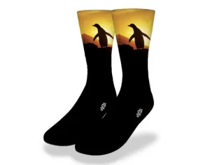 PENGUIN SUNSET Cute Bird Socks