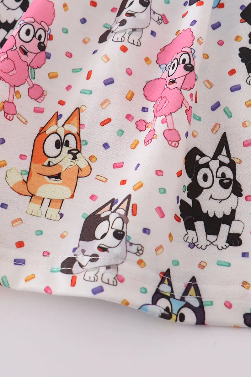 Pink Character Birthday Print Girl Set