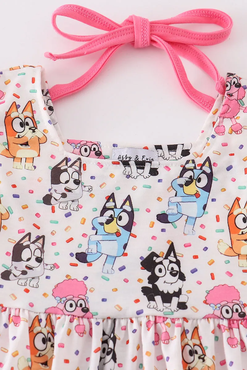 Pink Character Birthday Print Girl Set