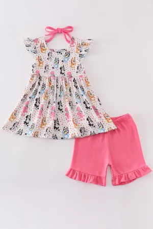 Pink Character Birthday Print Girl Set