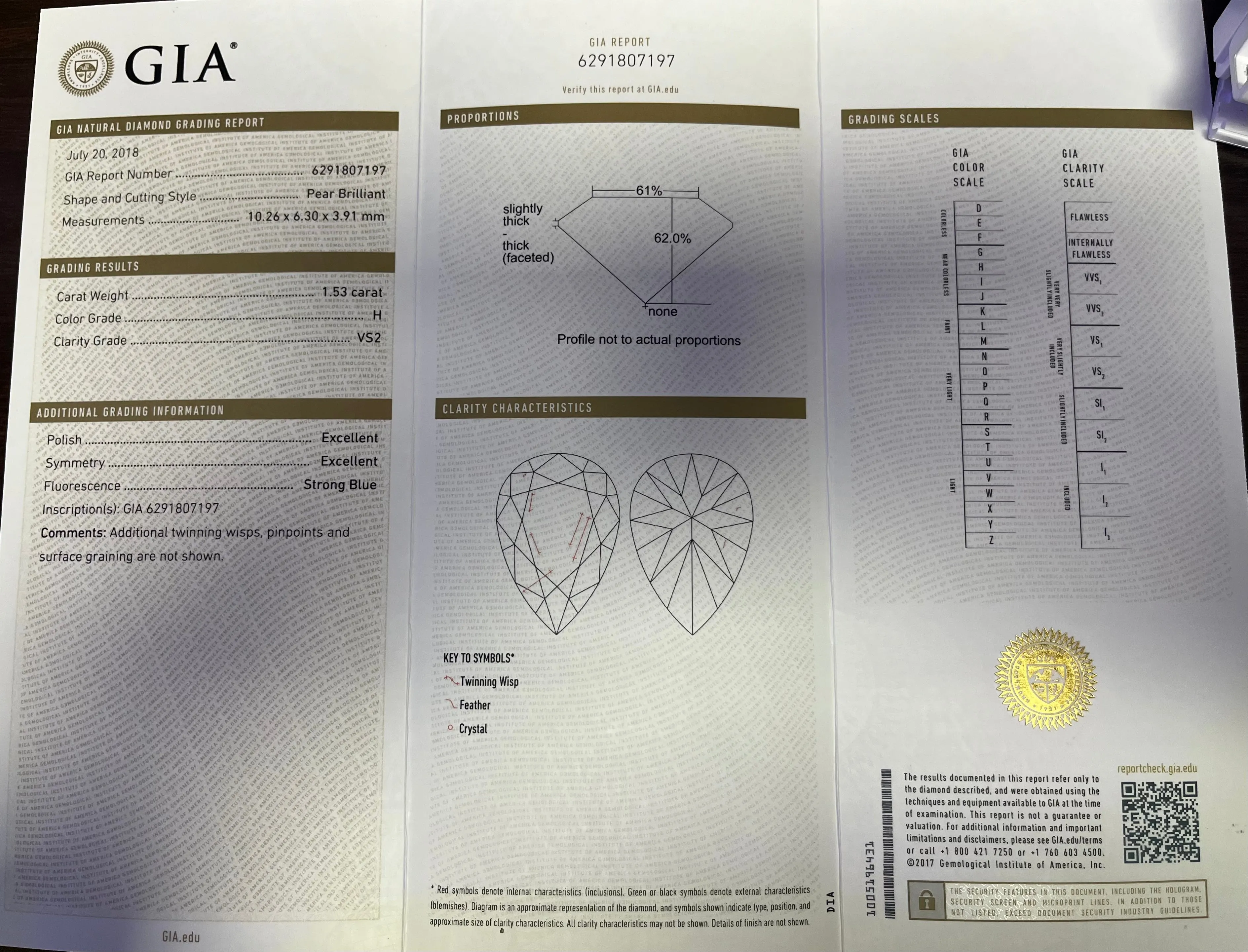 Platinum 1.53ct H VS2 Pear Shape Diamond/2.00ct E VS2 Micro Double Halo and Matching Wedding Bands Certified By GIA #6291807197
