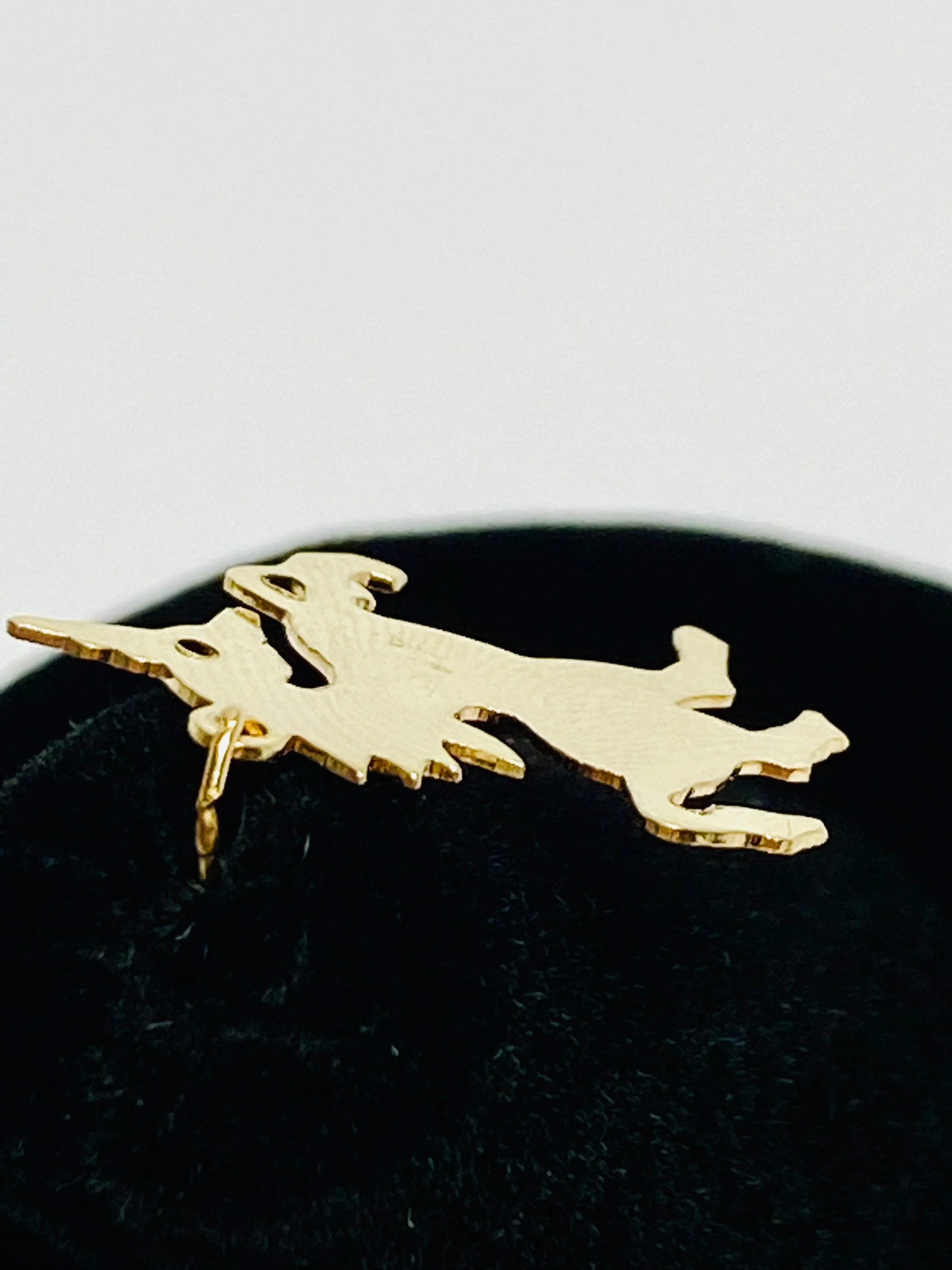 Pretty 14K Gold Fill Unicorn Findings/Charm w/Ring, 16.4mm X 19.9mm, Sku #528-C