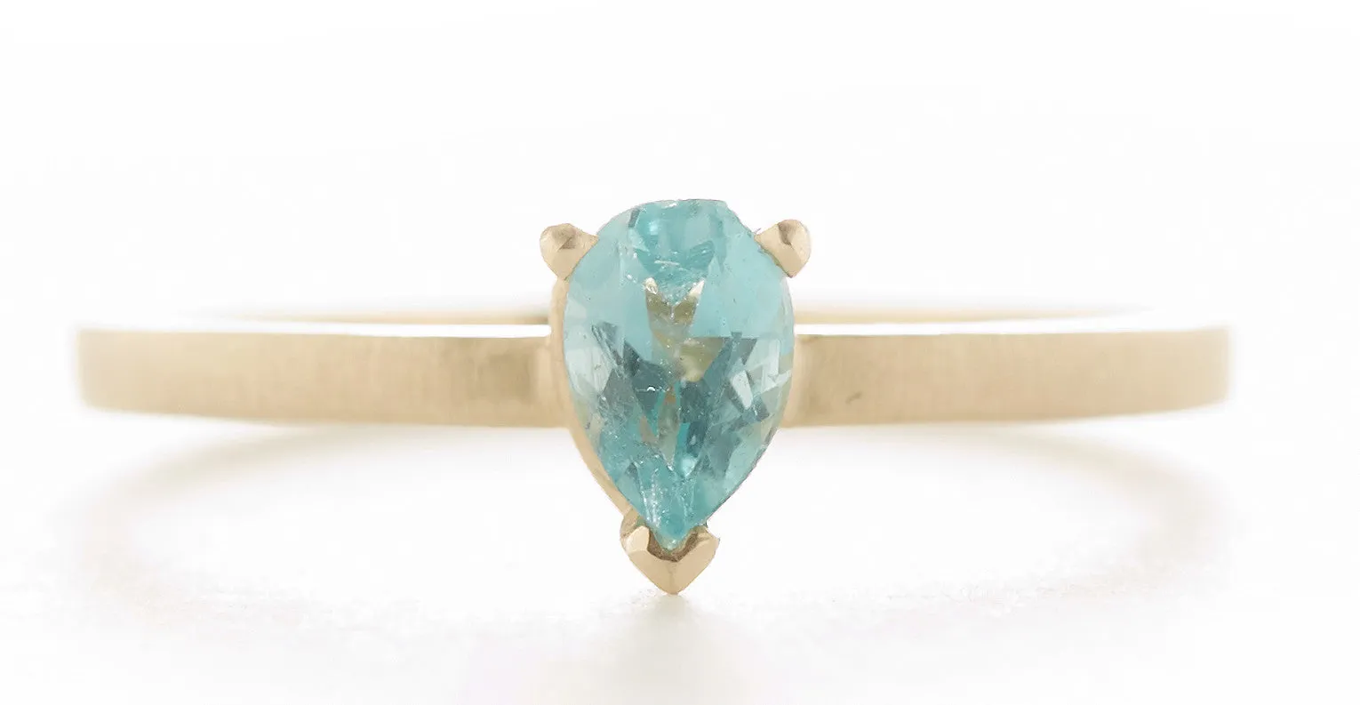 Raindrop Pear Apatite Ring