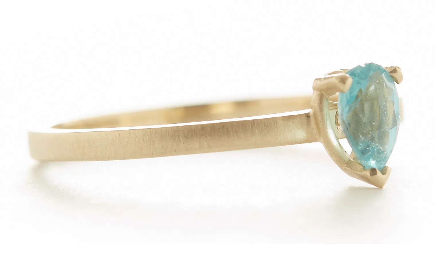 Raindrop Pear Apatite Ring