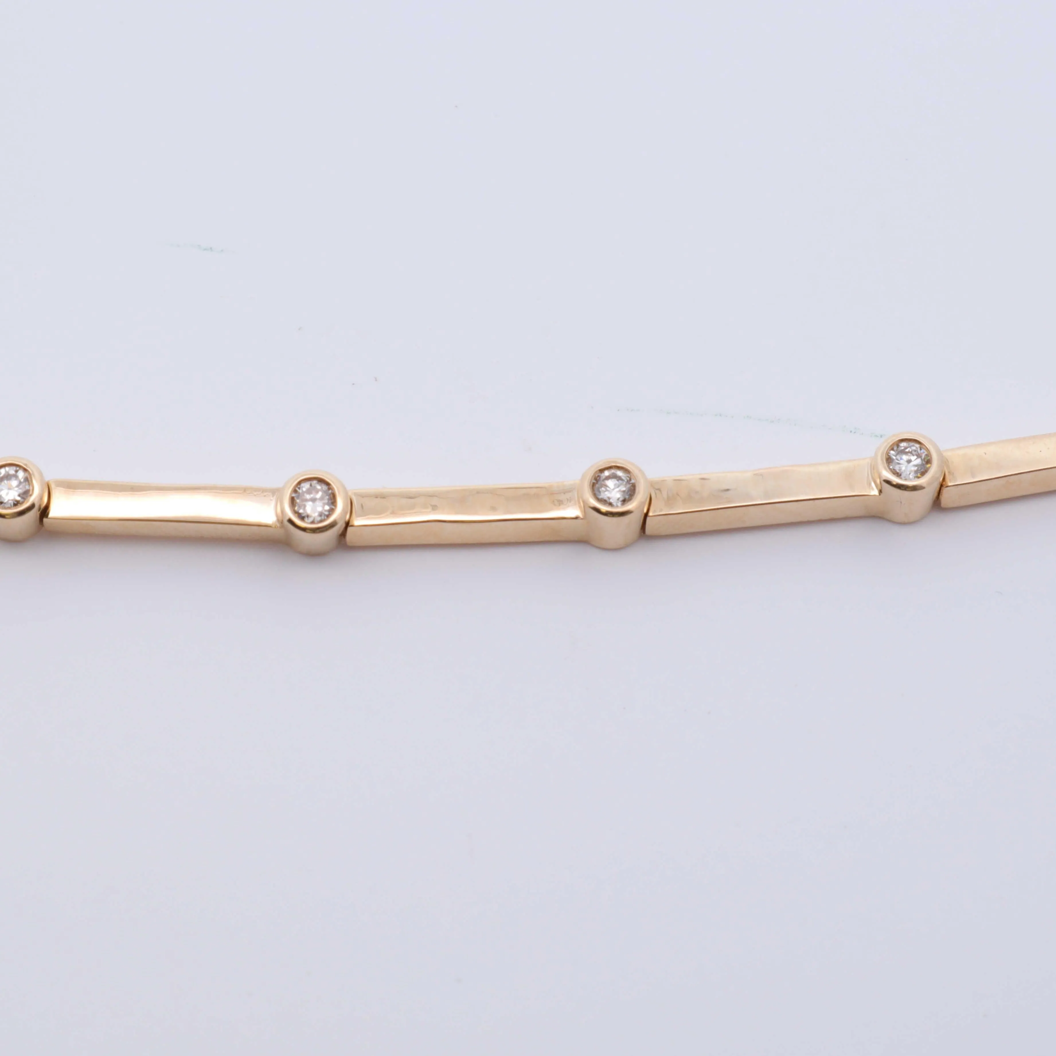 Rectangle Diamond Link Bracelet
