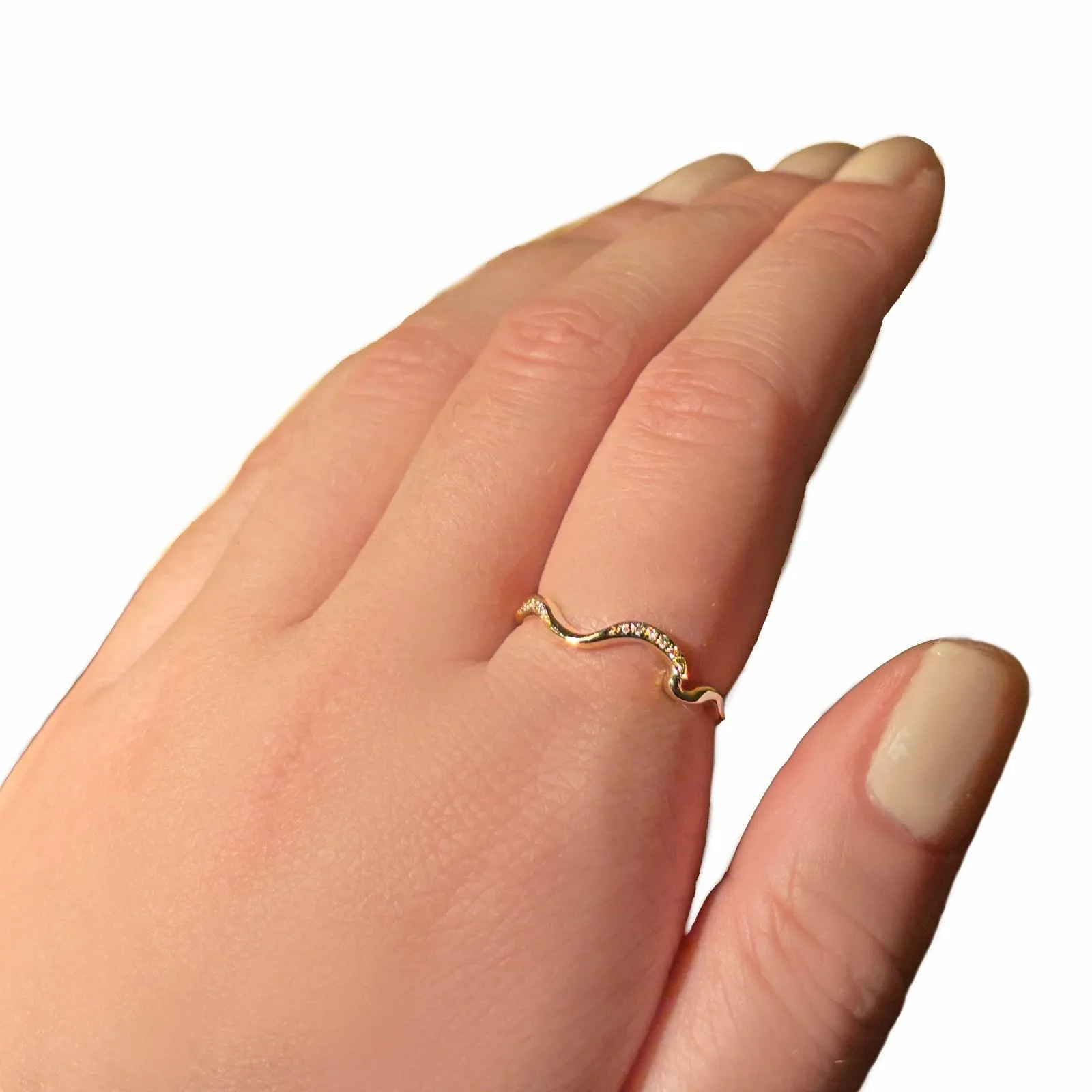 Ripple Ring - Demi Pavé