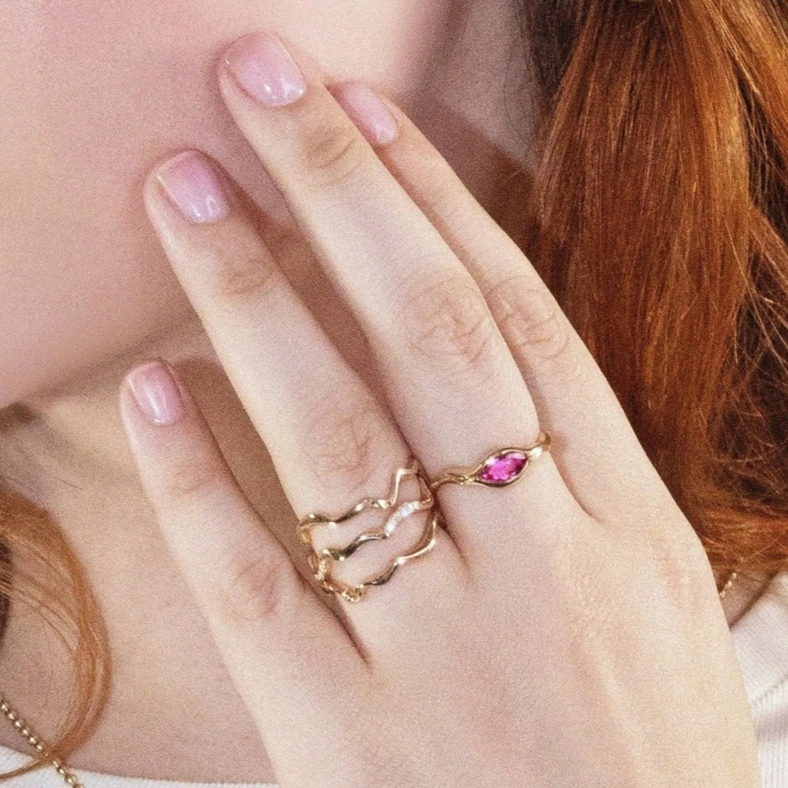 Ripple Ring - Demi Pavé