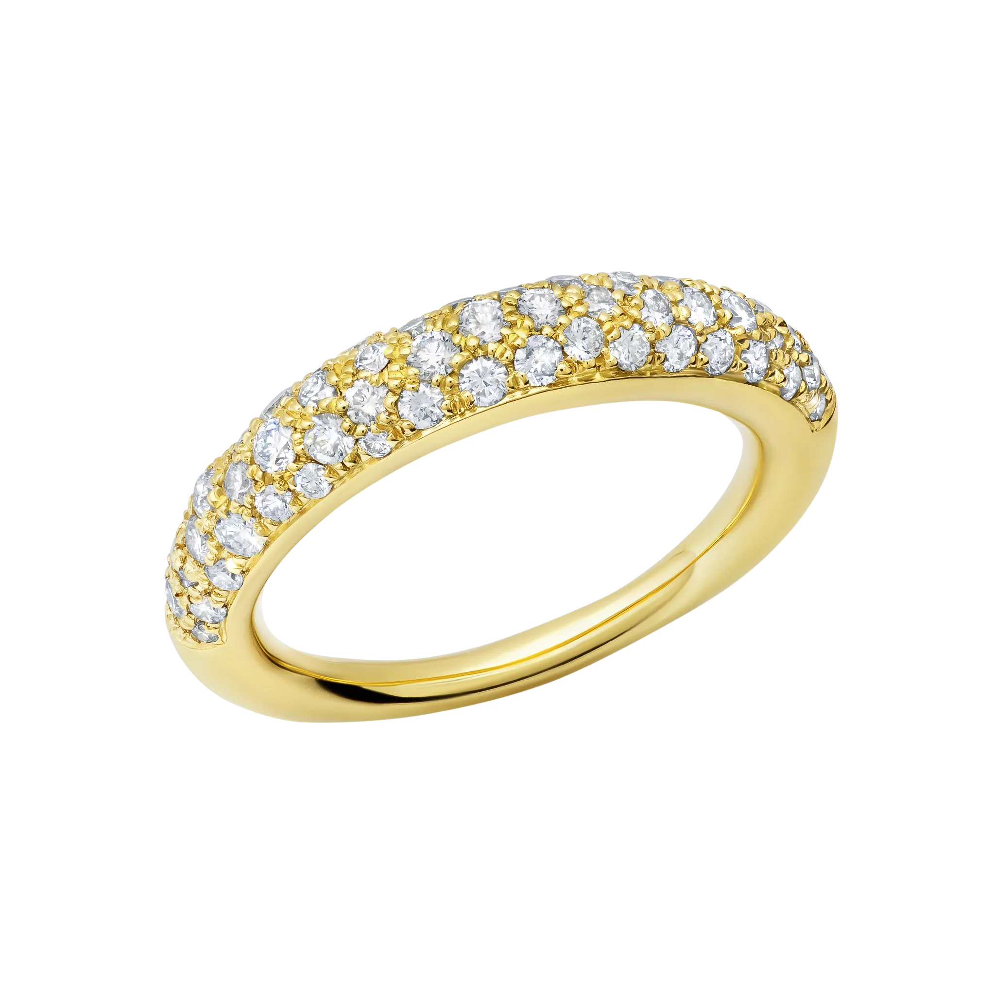 Rising Tusk Ring with Various Sizes Diamonds