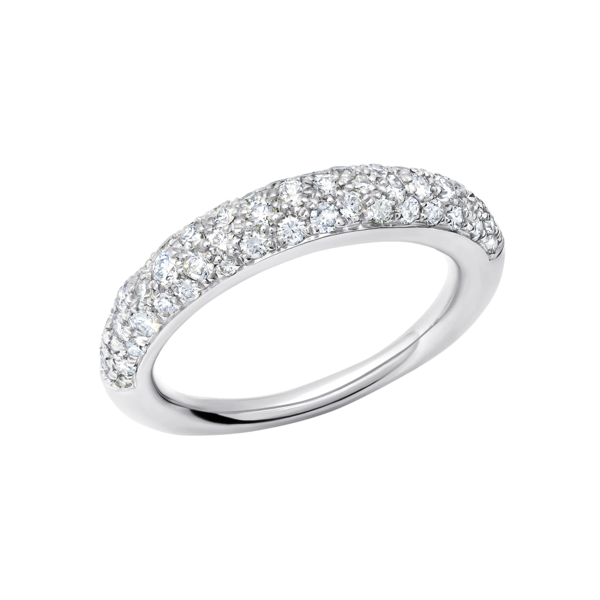 Rising Tusk Ring with Various Sizes Diamonds