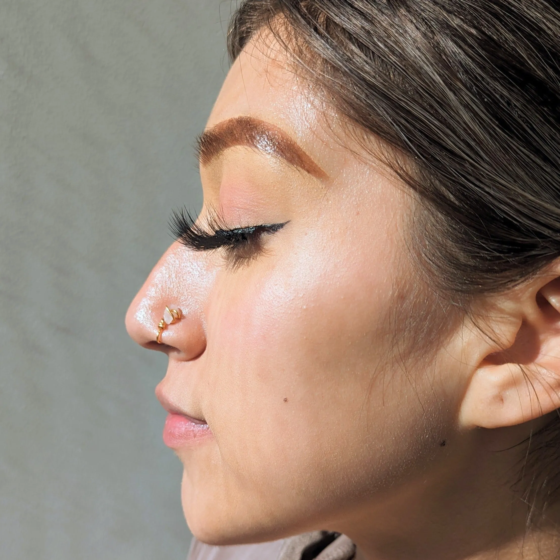 Rose Quartz Nose Cuff