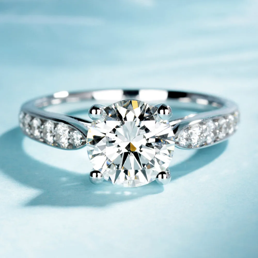 Round Cut GIA Diamond Bridal Set