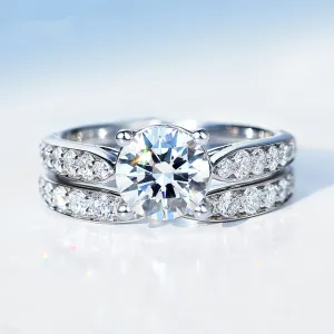 Round Cut GIA Diamond Bridal Set