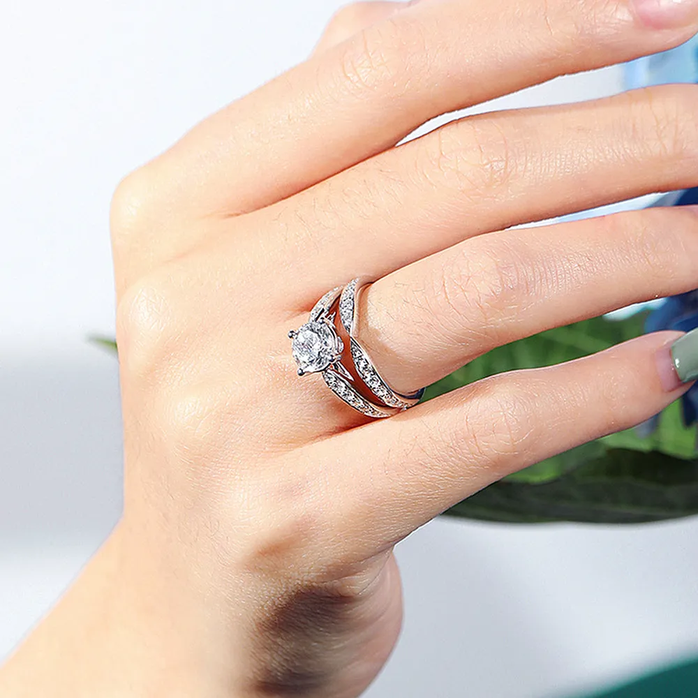 Round Cut GIA Diamond Bridal Set
