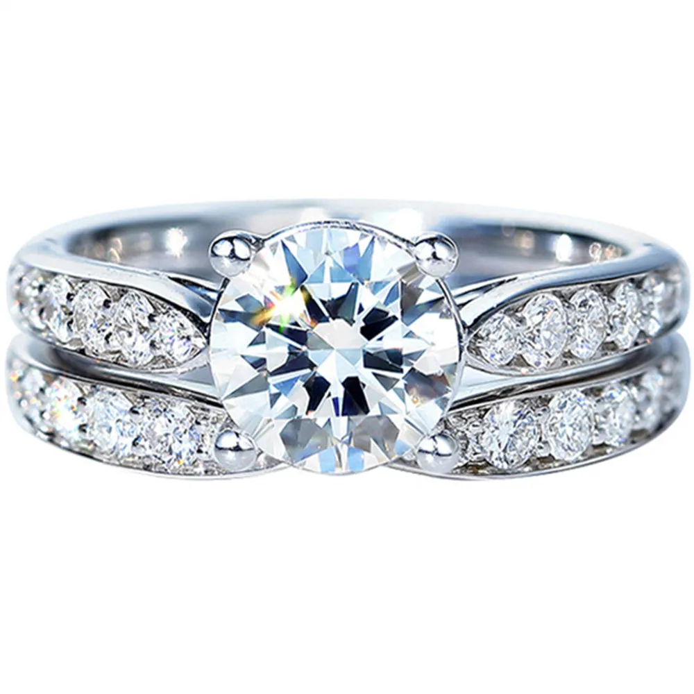 Round Cut GIA Diamond Bridal Set