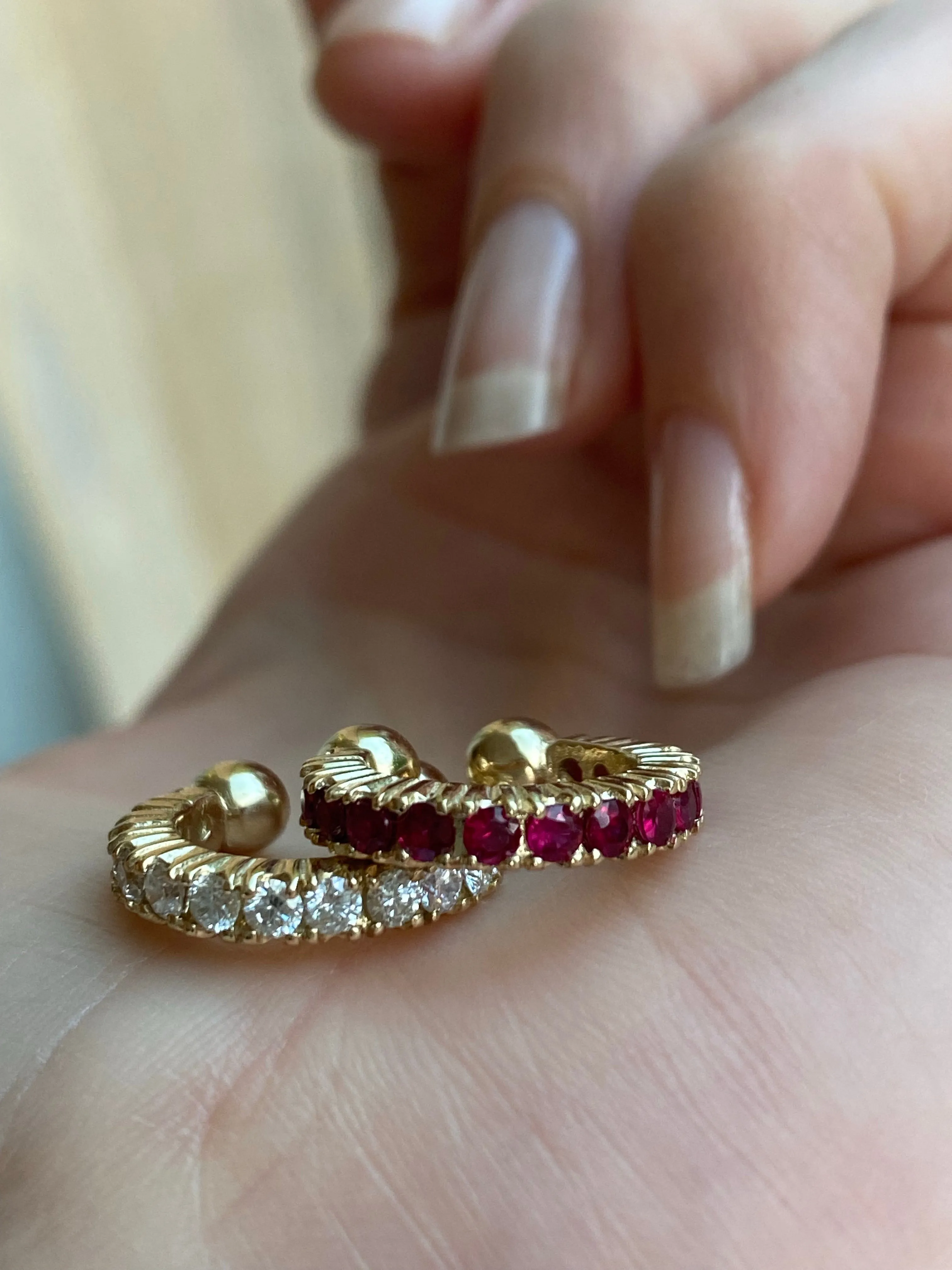 Ruby Gemstone Ear Cuff (17mm)