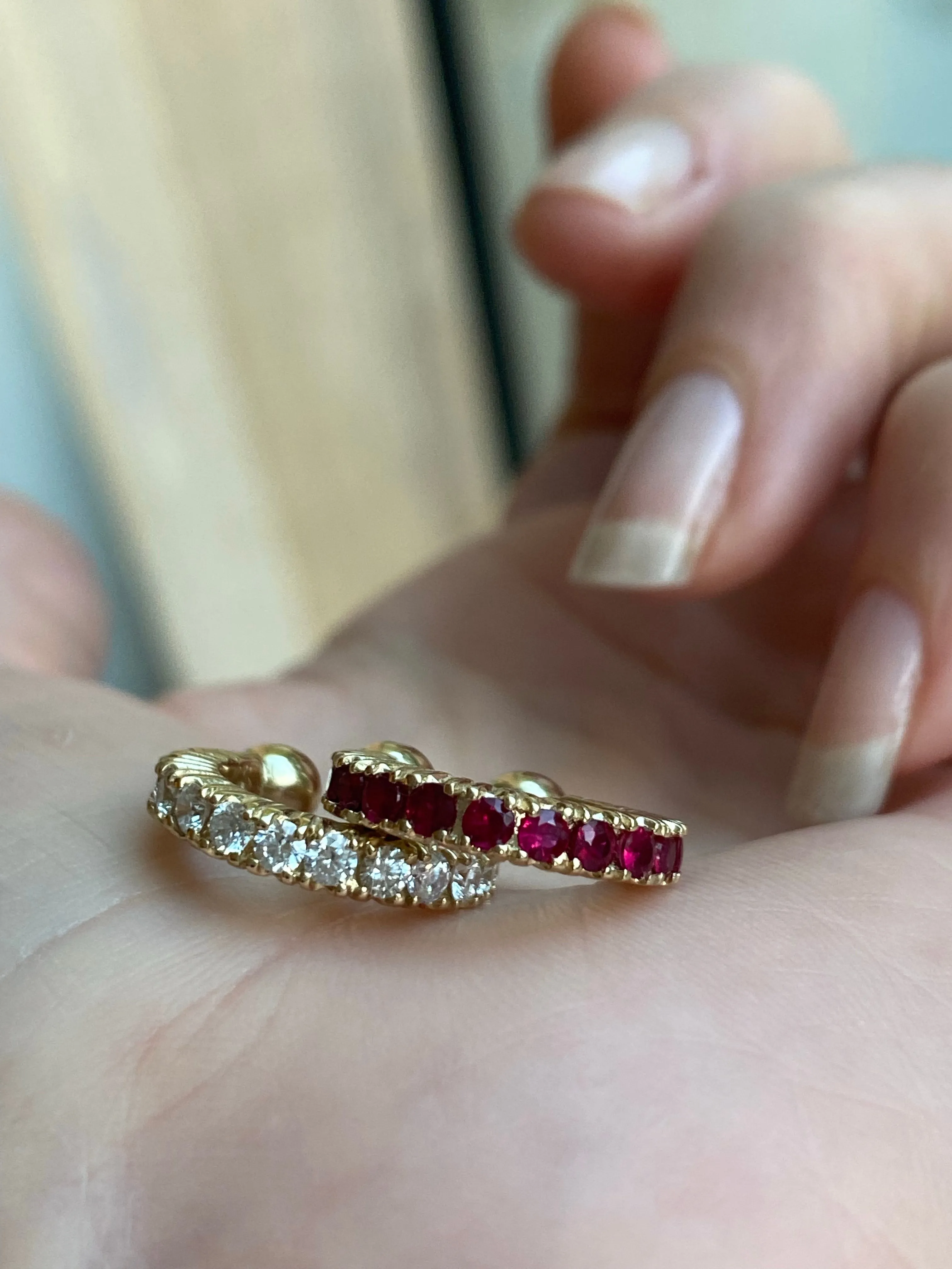 Ruby Gemstone Ear Cuff (17mm)