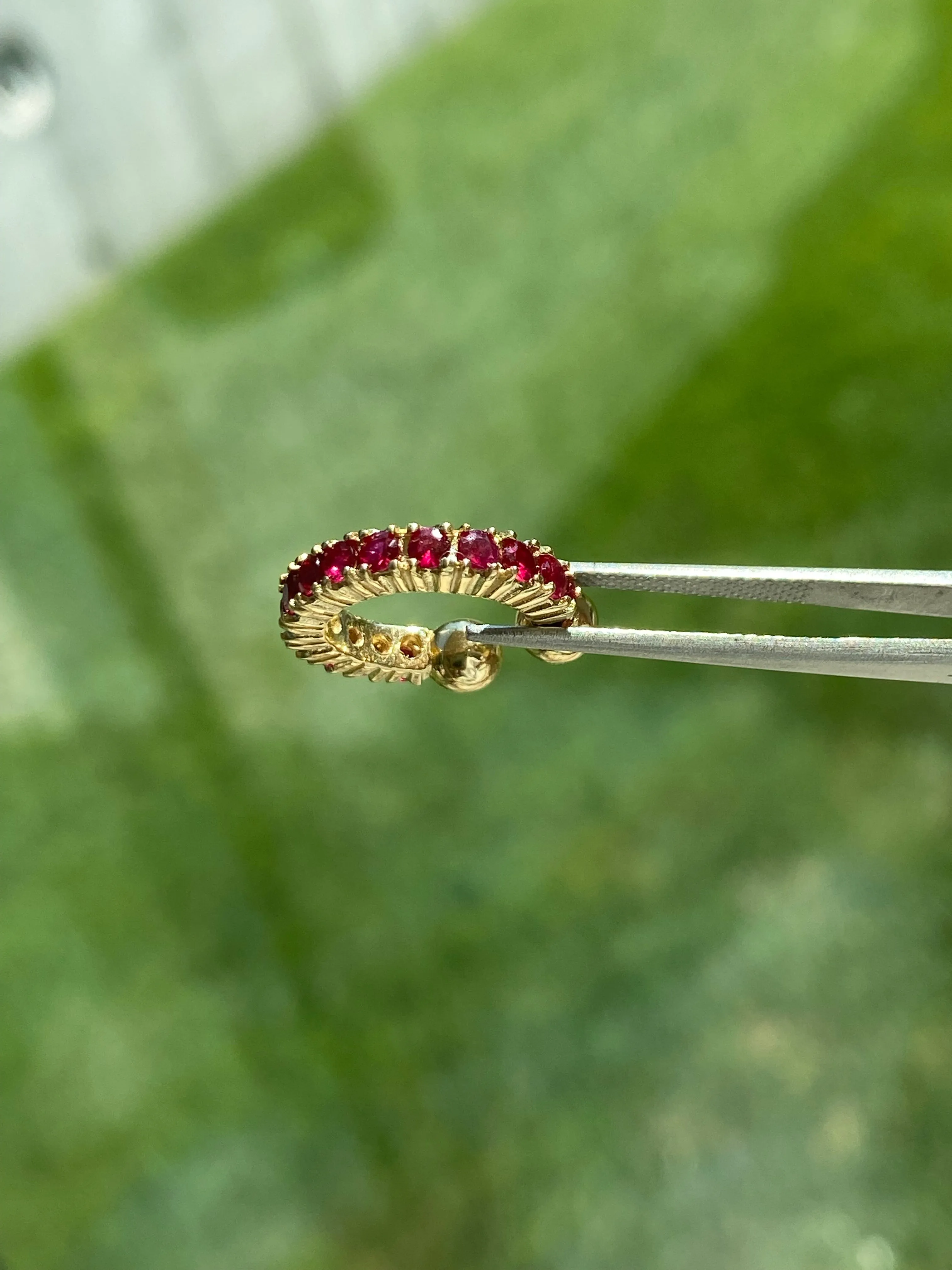 Ruby Gemstone Ear Cuff (17mm)