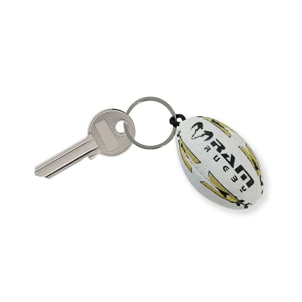 Rugby Ball Keyring - Rubber