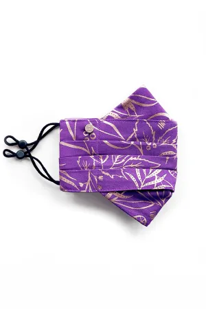 Safely Sip Mask Tropical Gold Flower - Purple