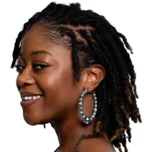 Say So Silver Ball Hoop Earrings