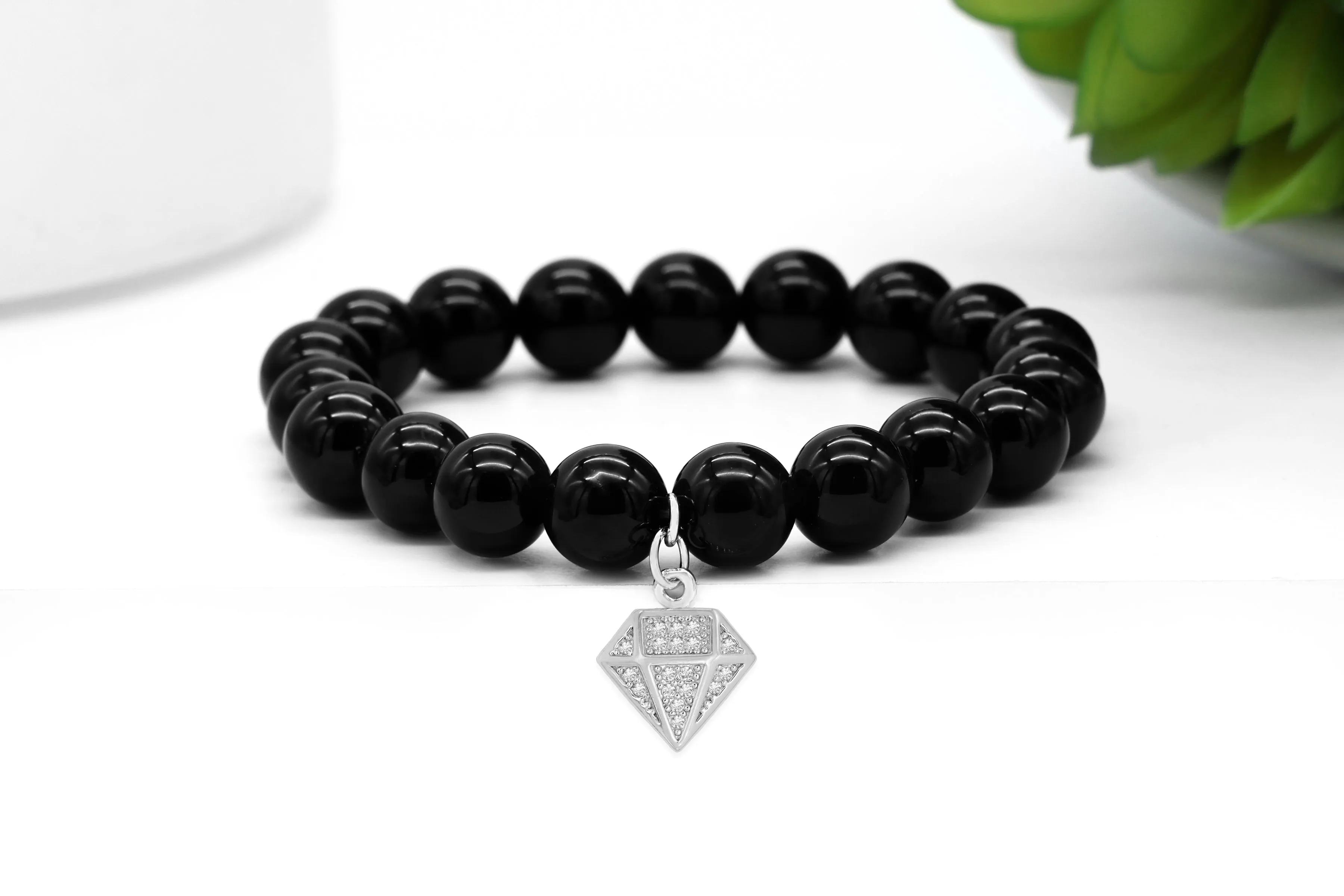 Silver Pave Diamond Charm