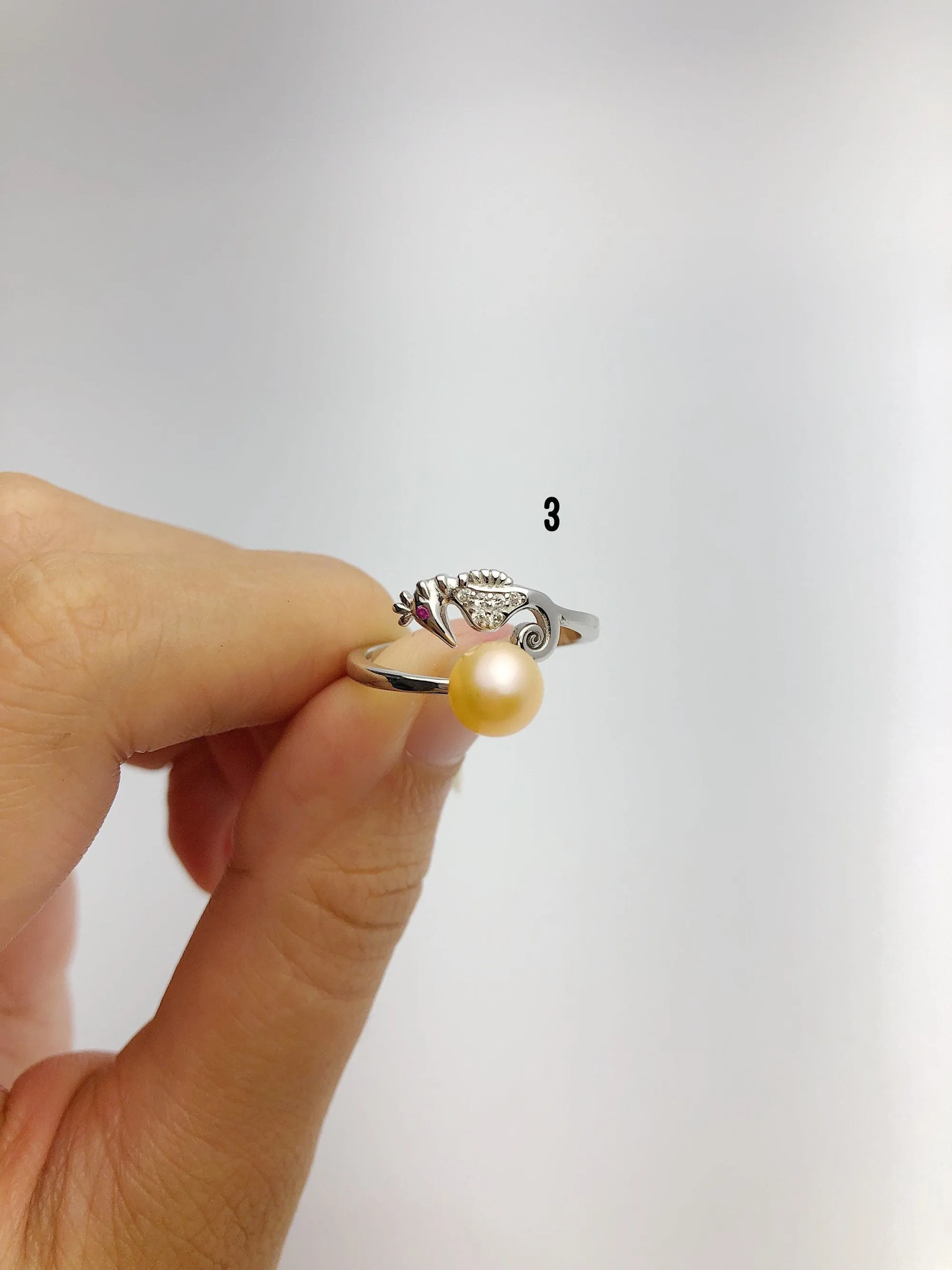 Silver Pearl Freshwater Rings (866)