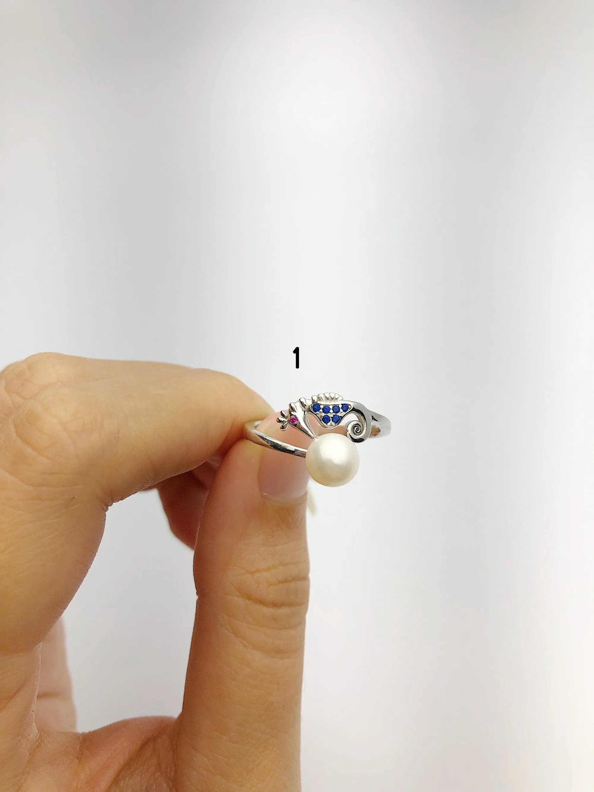 Silver Pearl Freshwater Rings (866)