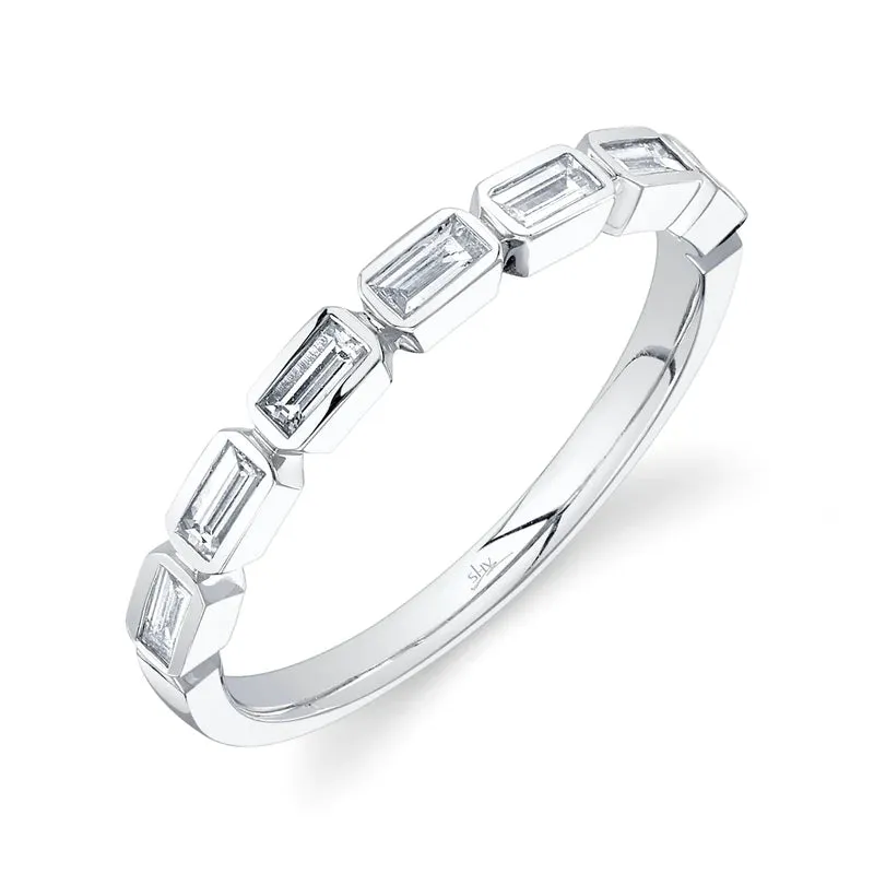 Simple Baguette Diamond Stackable Ring