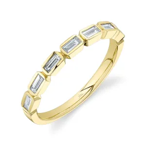 Simple Baguette Diamond Stackable Ring