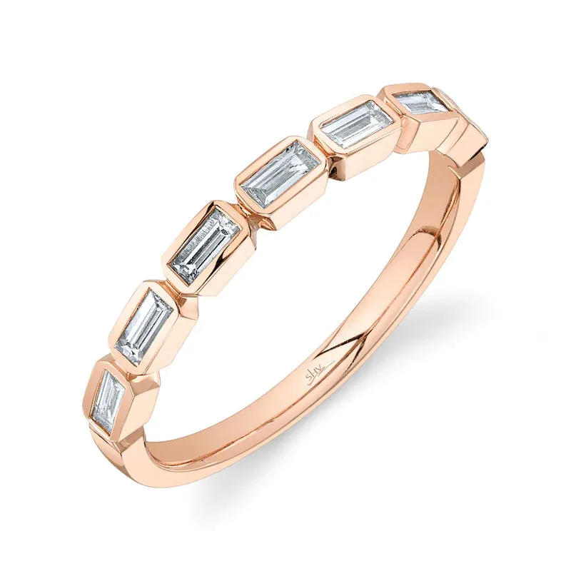 Simple Baguette Diamond Stackable Ring