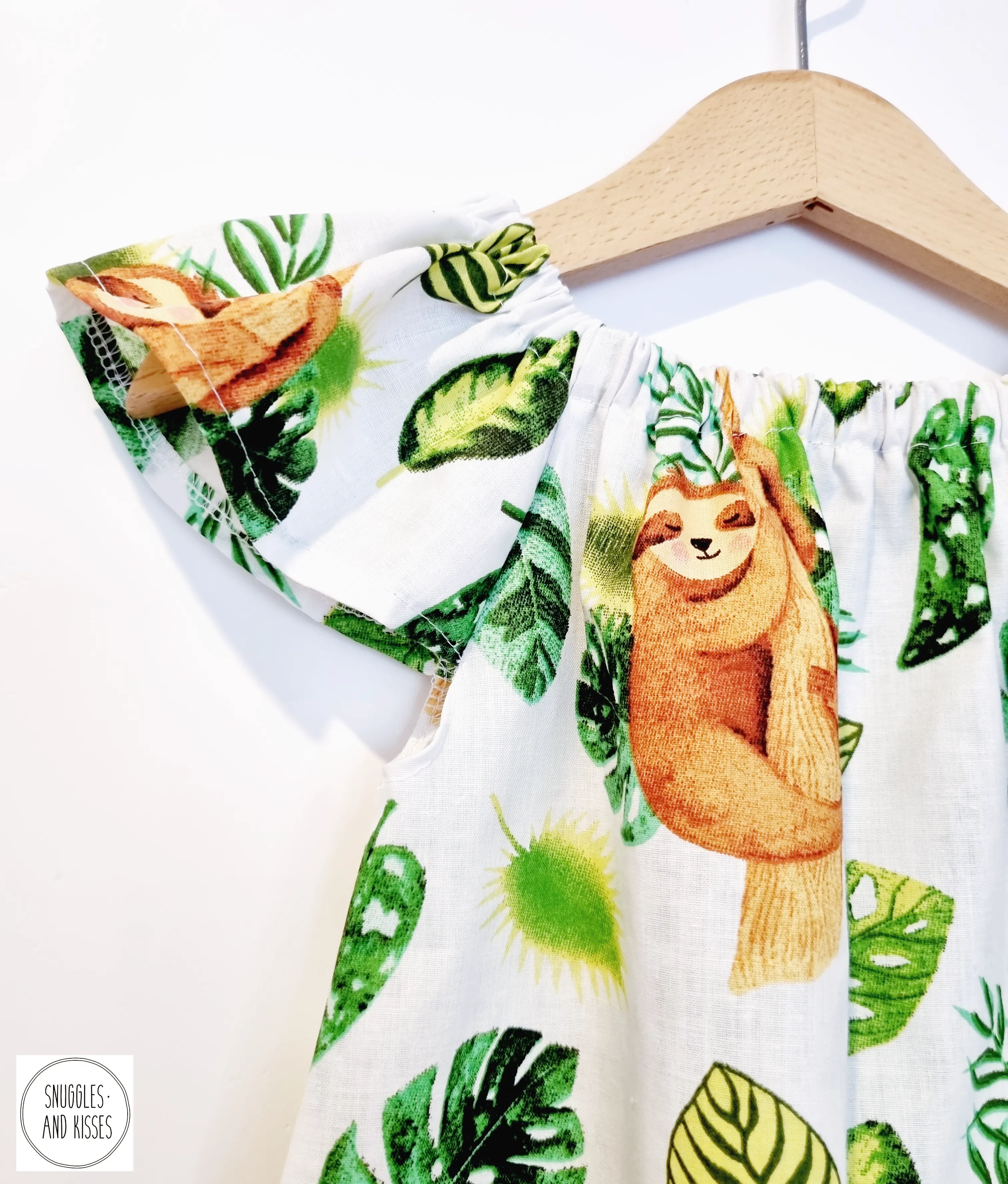 Sloth Print Cotton Dress