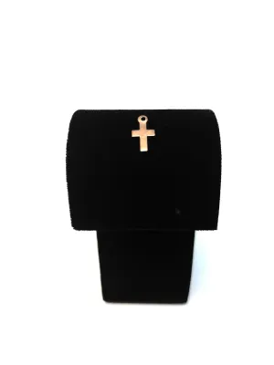 Small 14kGF Cross Charm
