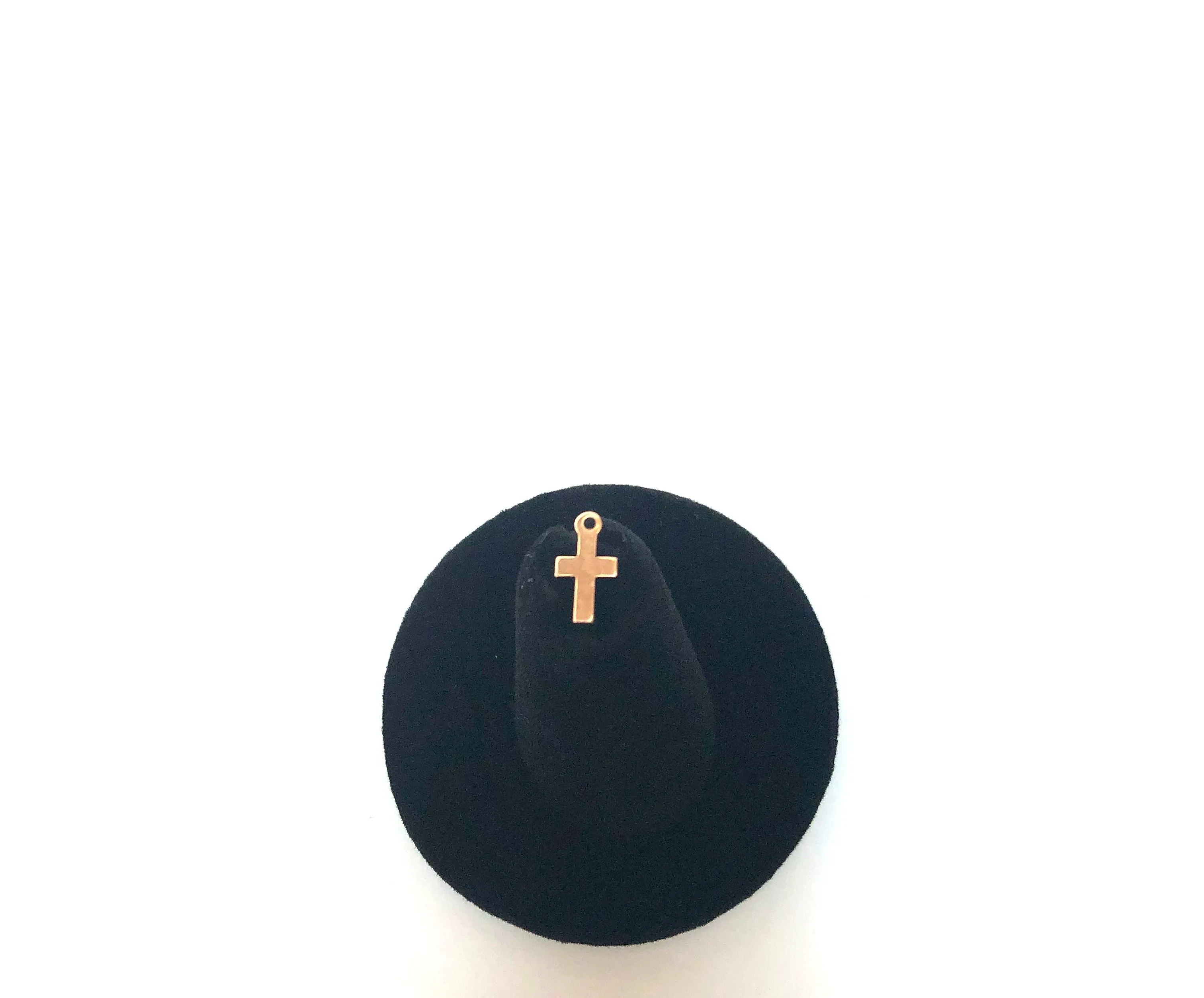 Small 14kGF Cross Charm