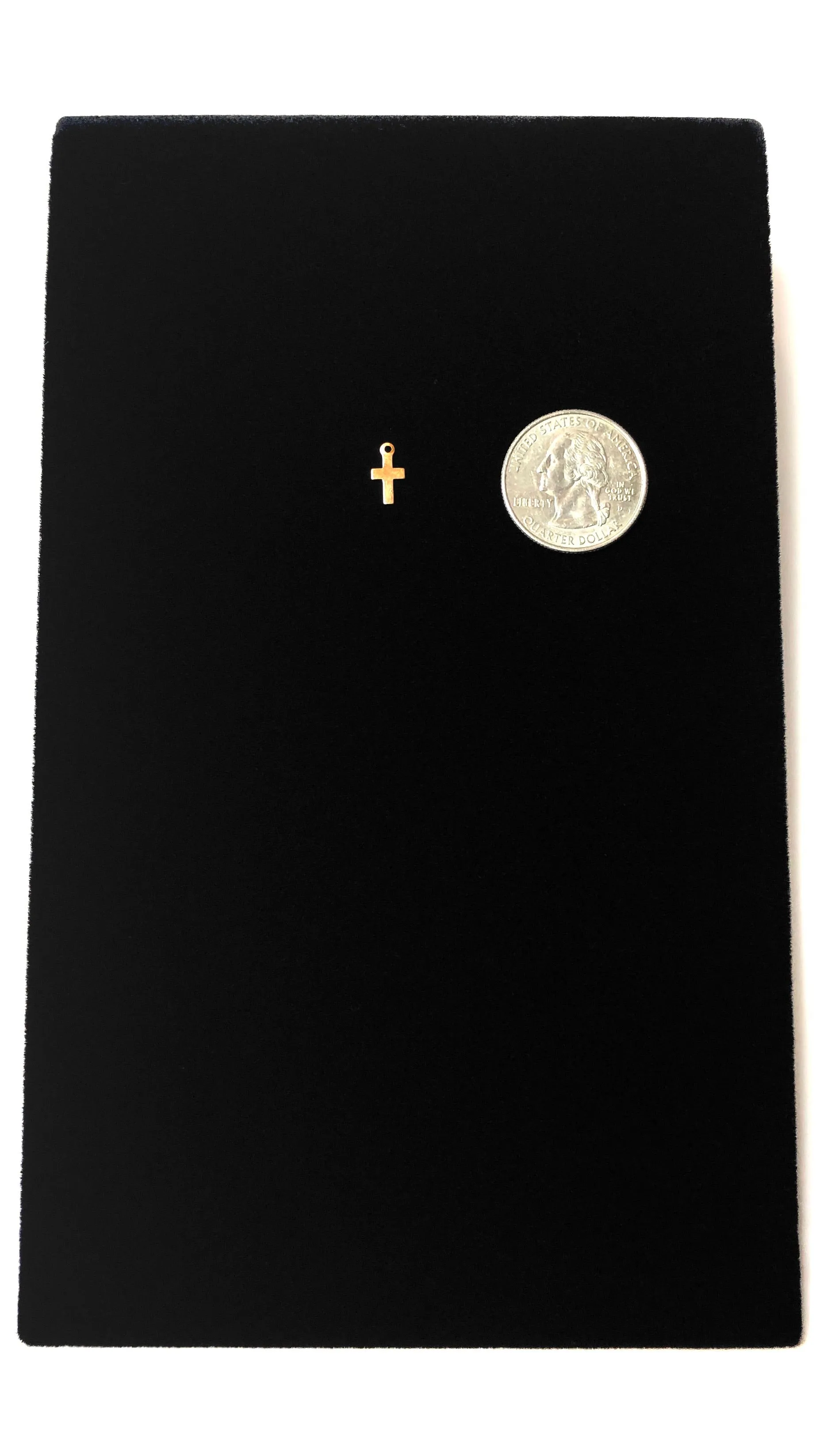 Small 14kGF Cross Charm