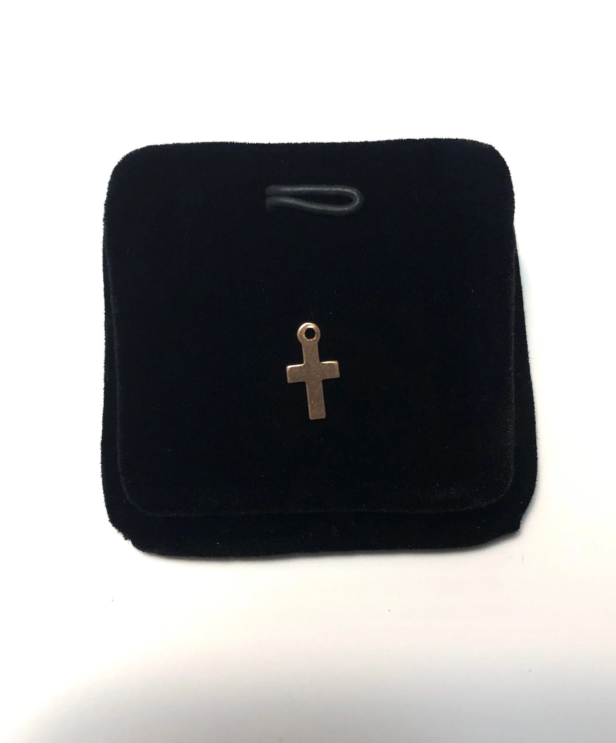Small 14kGF Cross Charm