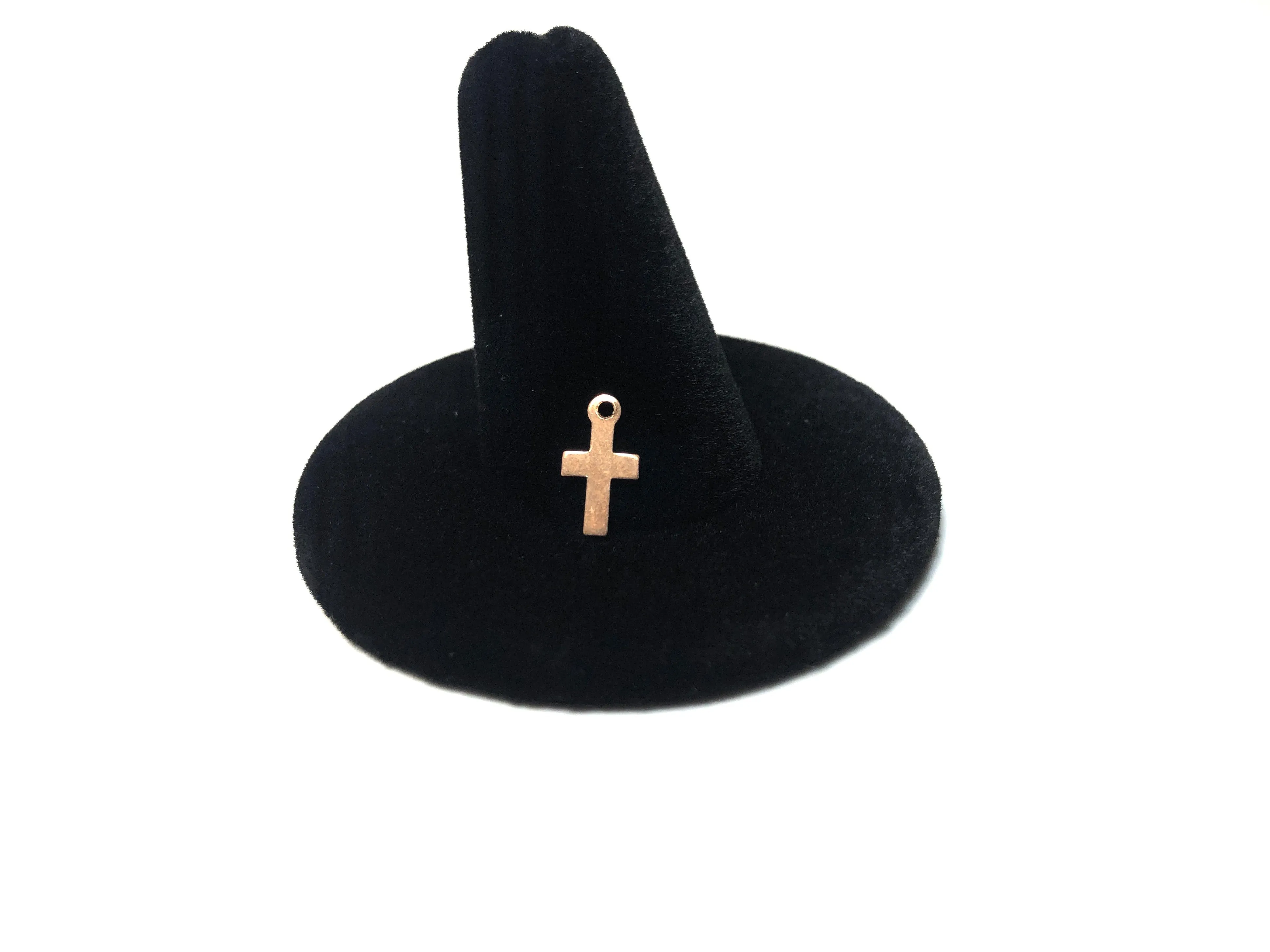 Small 14kGF Cross Charm