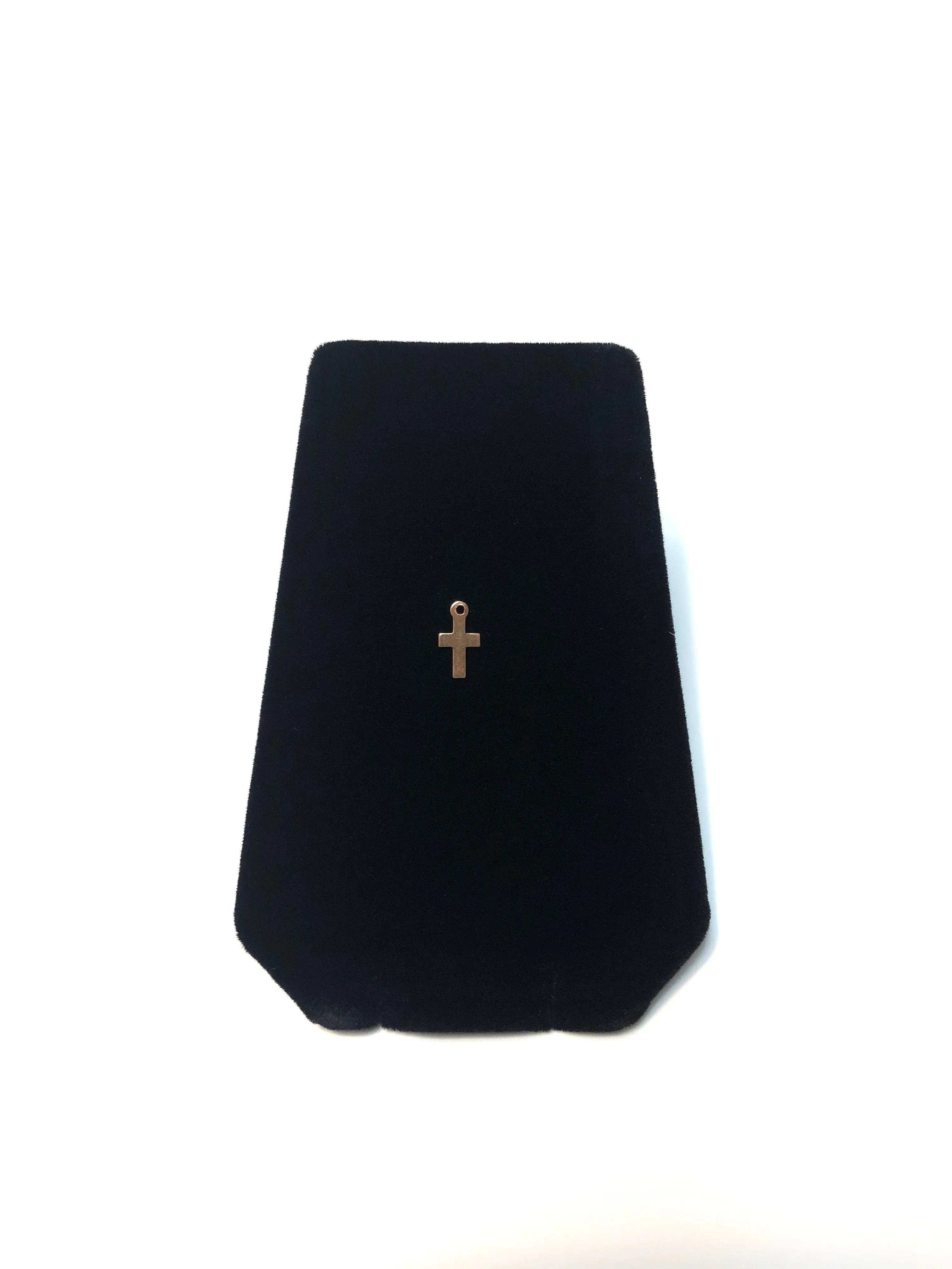 Small 14kGF Cross Charm