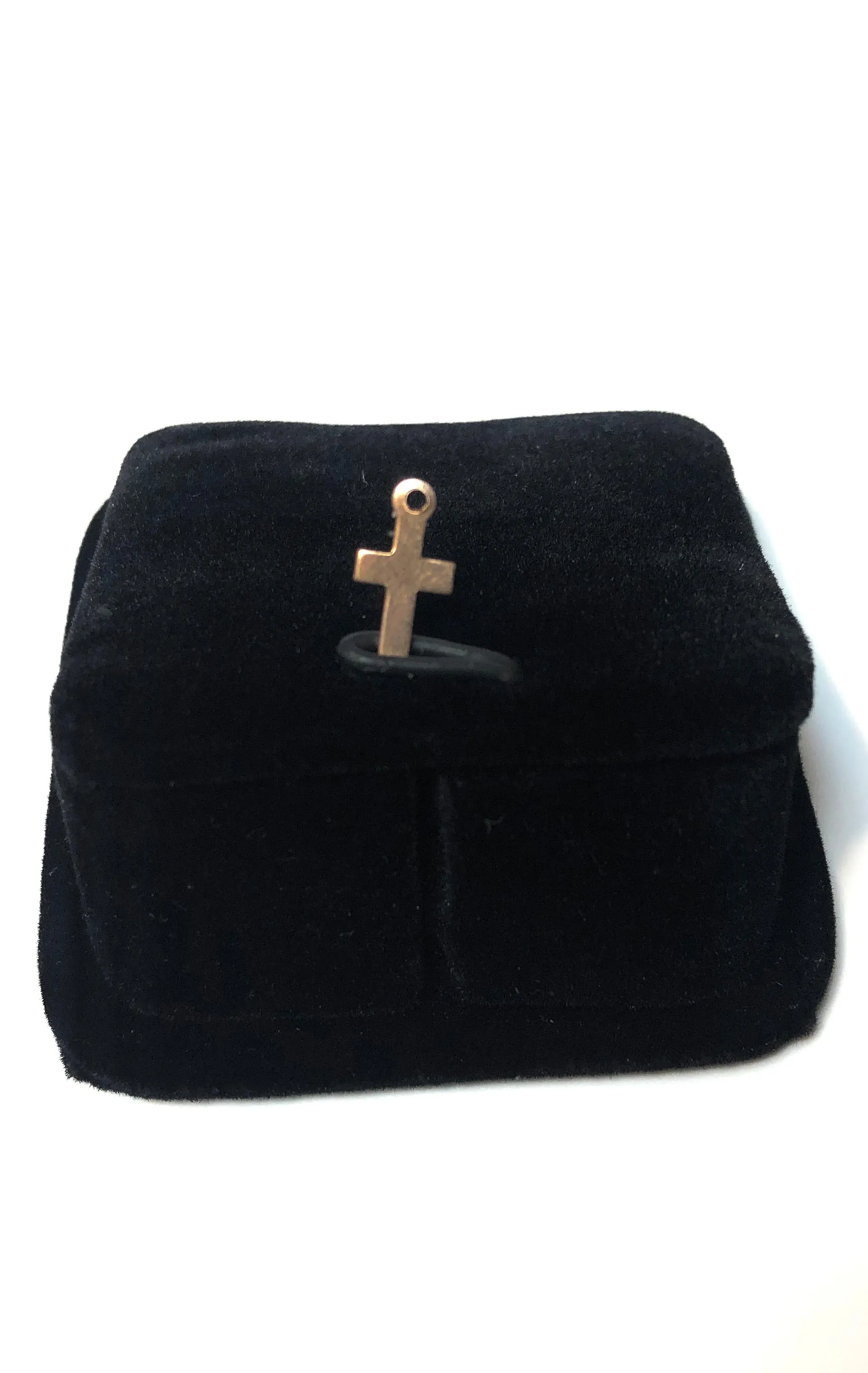 Small 14kGF Cross Charm