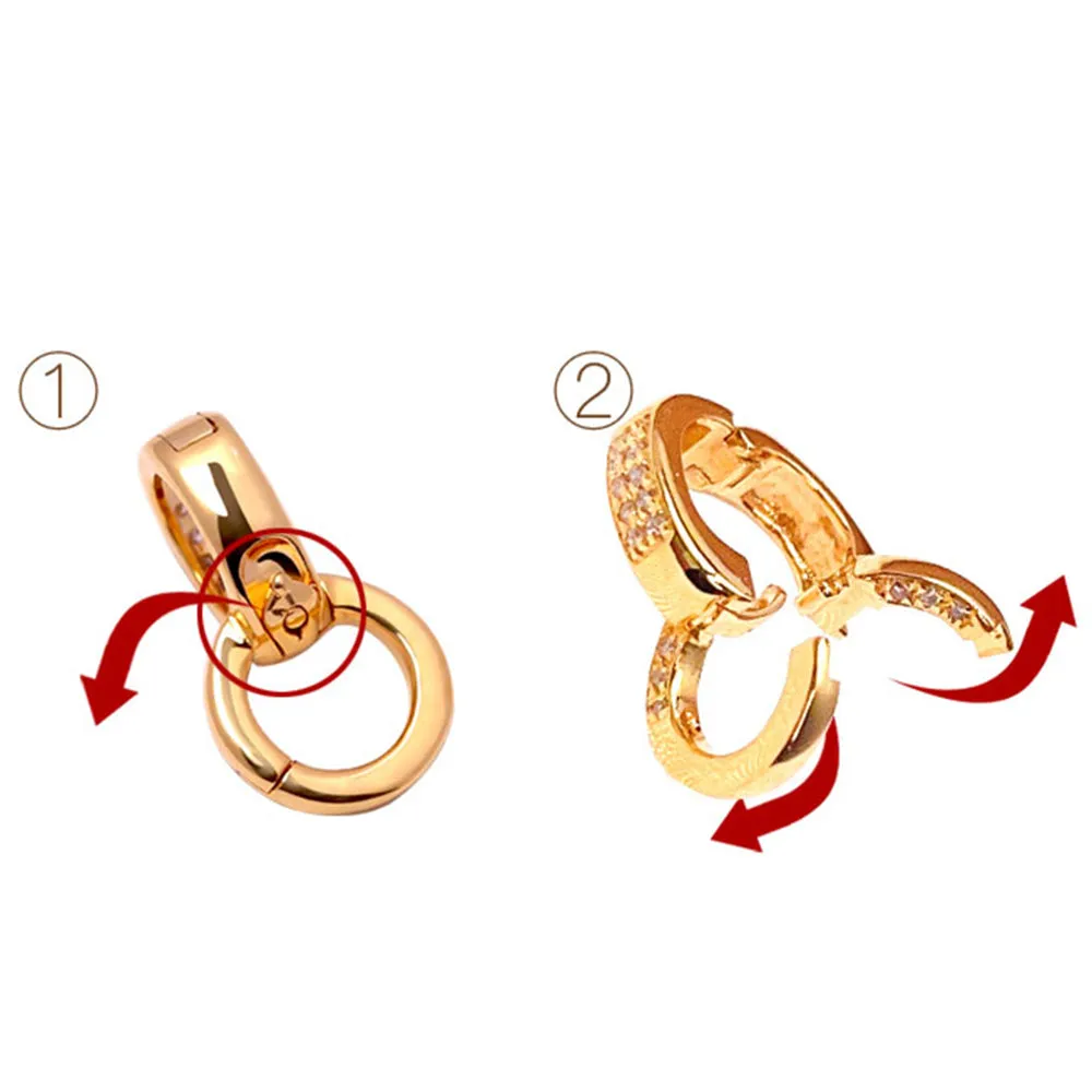 Solid 18k Gold Pave Diamond Clasp Connector Lock