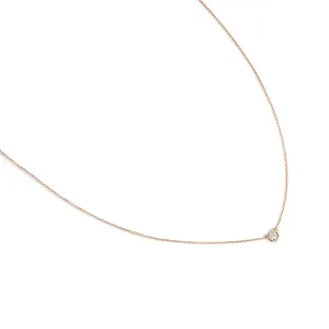 Solitaire Diamond Bezel Beaded Necklace