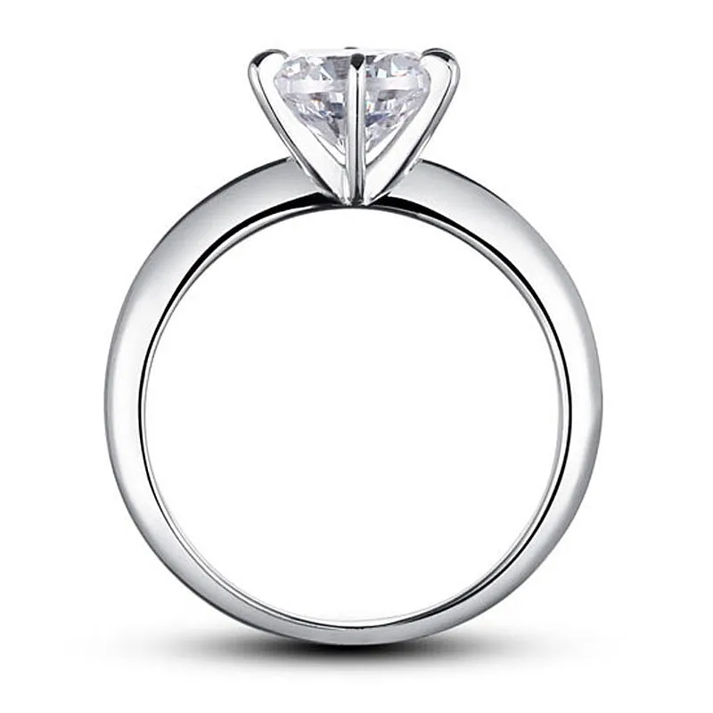 Solitaire Simulated Diamond Ring