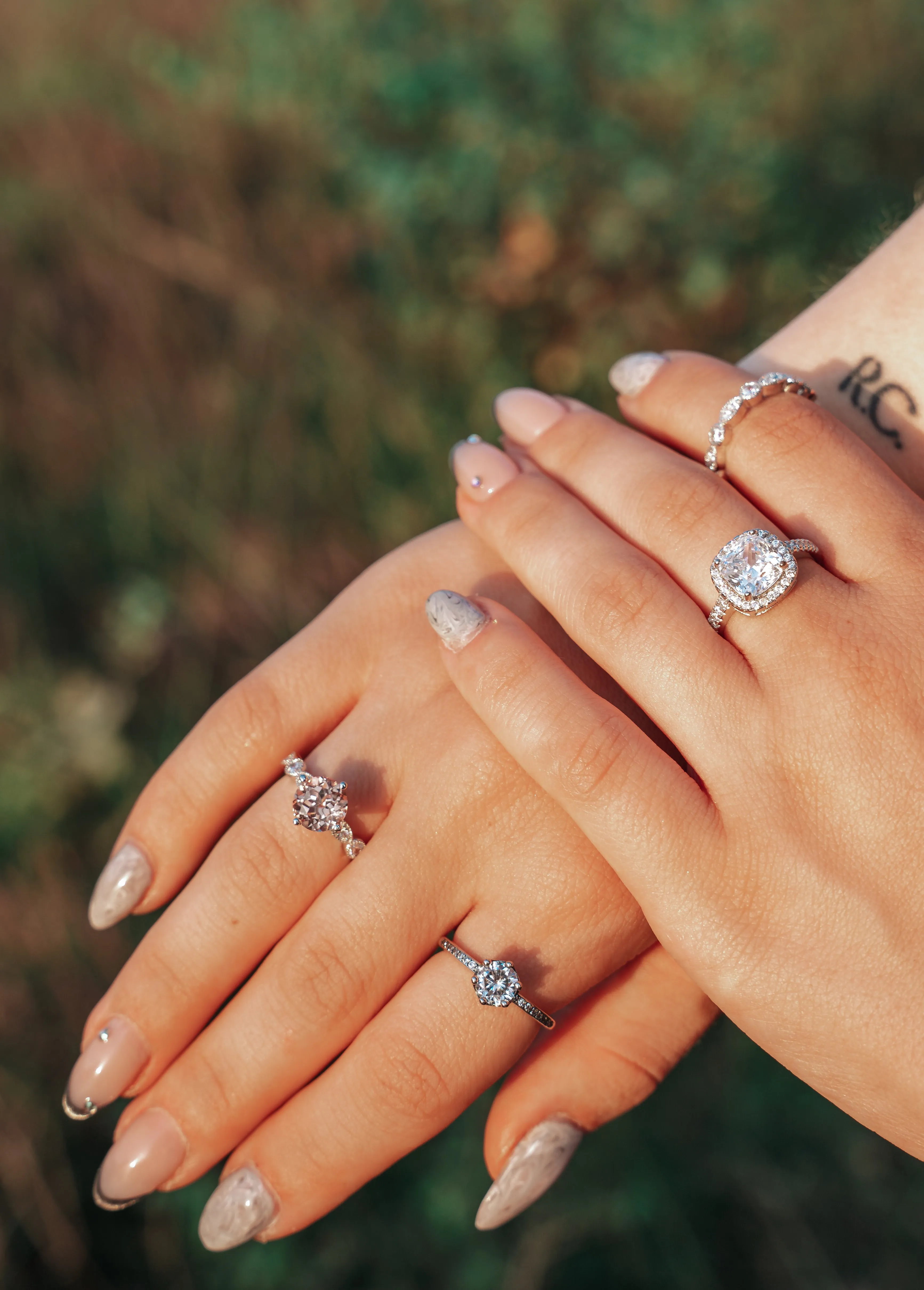 Solitaire Simulated Diamond Ring