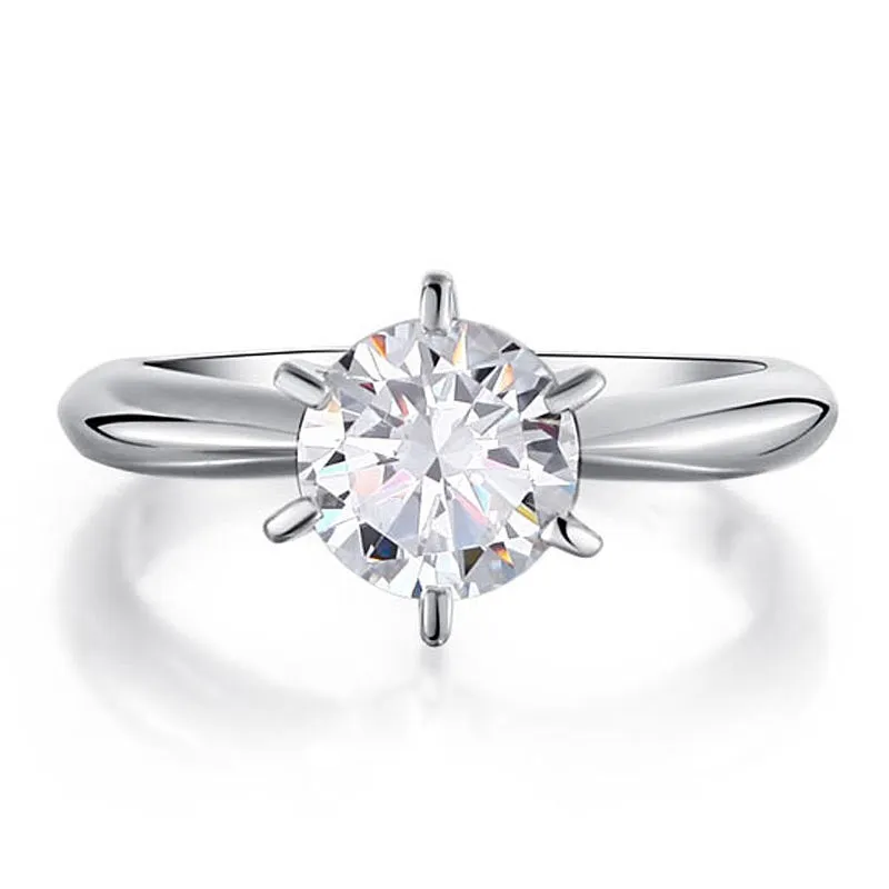 Solitaire Simulated Diamond Ring