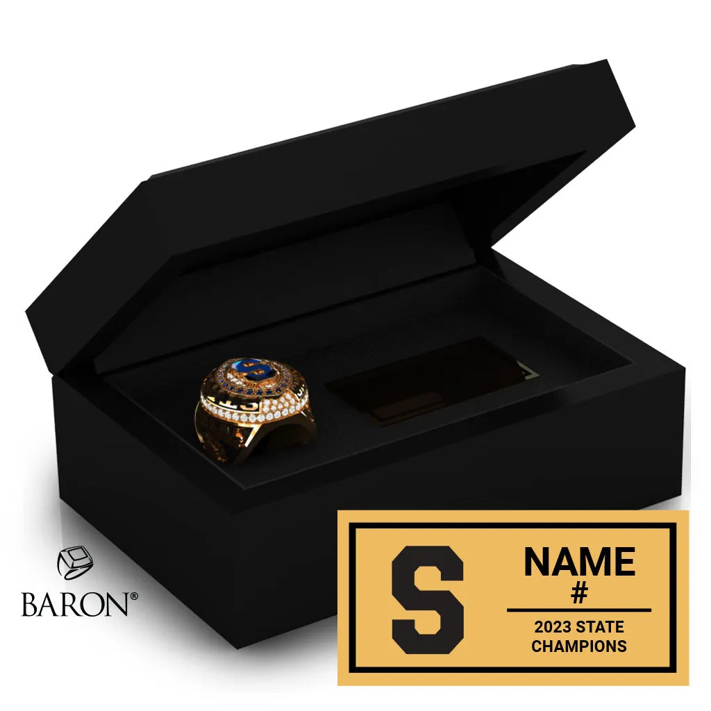 Soquel High School Football 2023 Championship Black Standard Window Ring Box