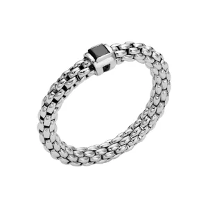 Souls 18K White Gold Flex It Ring Set With Black Diamond (Pre-Order)