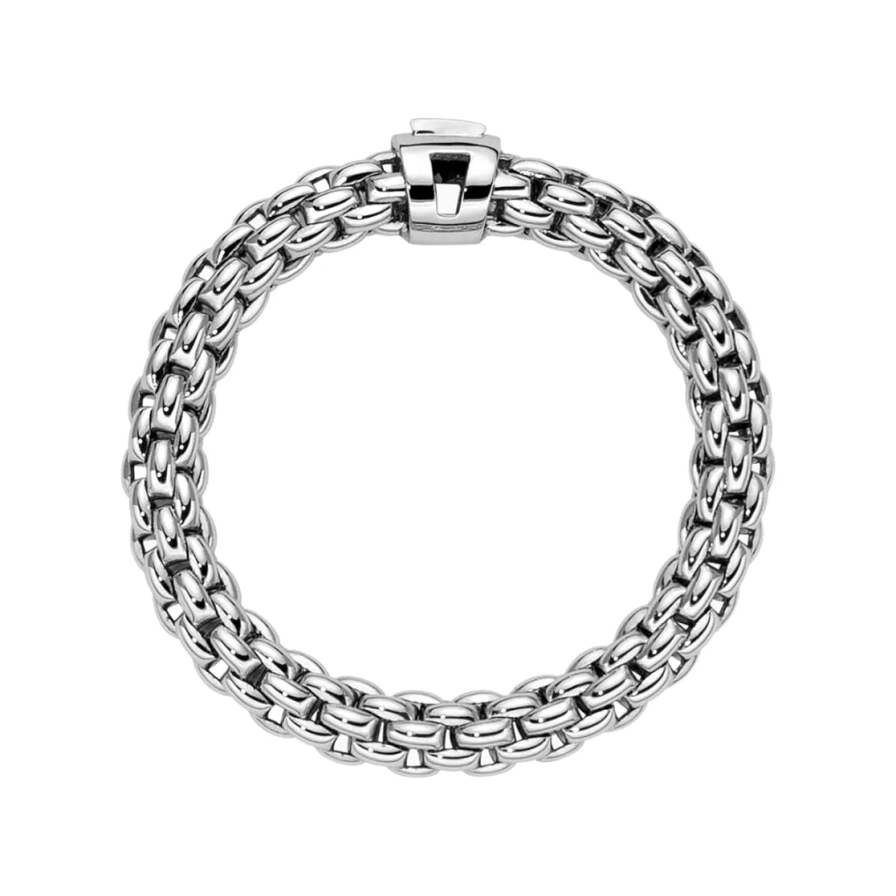 Souls 18K White Gold Flex It Ring Set With Black Diamond (Pre-Order)