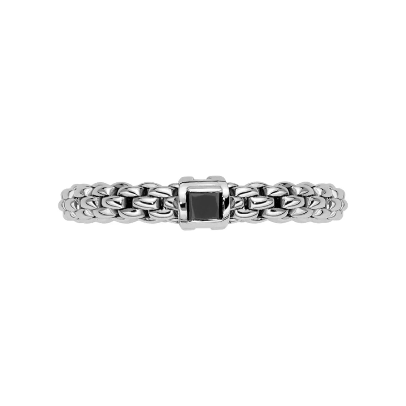 Souls 18K White Gold Flex It Ring Set With Black Diamond (Pre-Order)