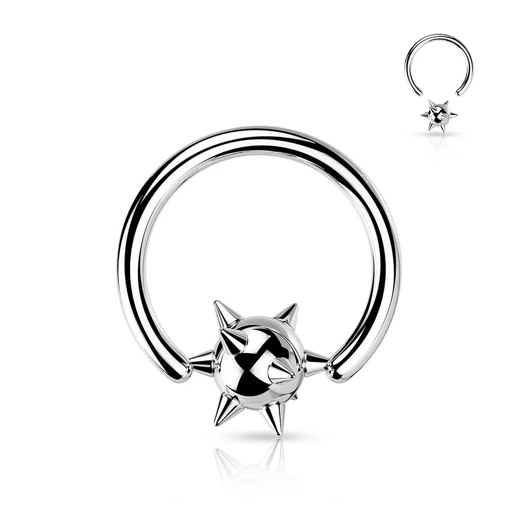 Spiked Ball Captive Rings Ear Cartilage Nose Septum Ring