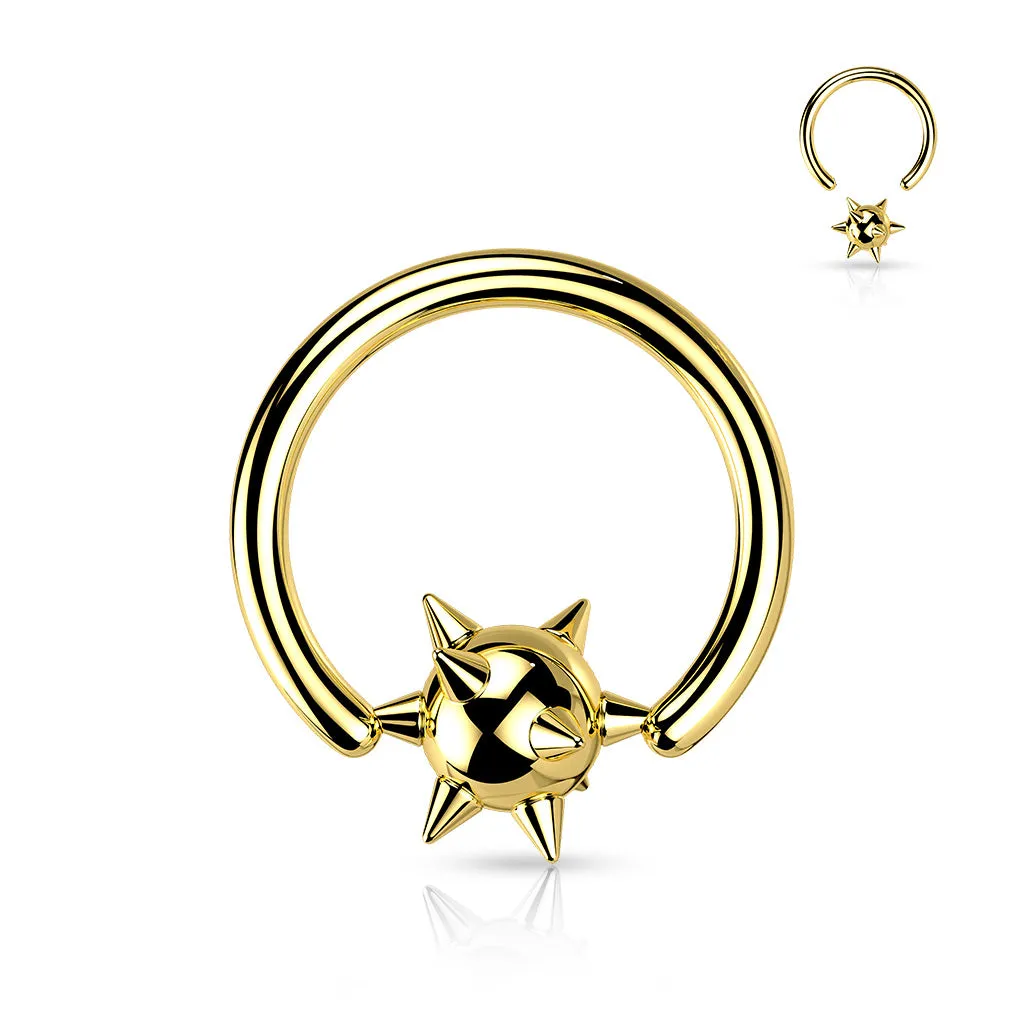 Spiked Ball Captive Rings Ear Cartilage Nose Septum Ring